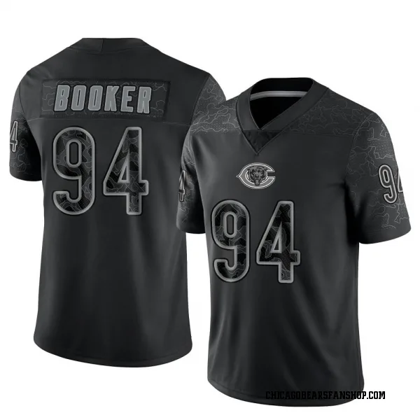 Men's Austin Booker Chicago Bears Limited Black Reflective Jersey