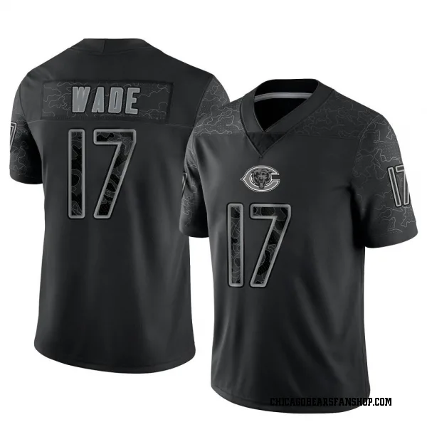 Men's Barrington Wade Chicago Bears Limited Black Reflective Jersey