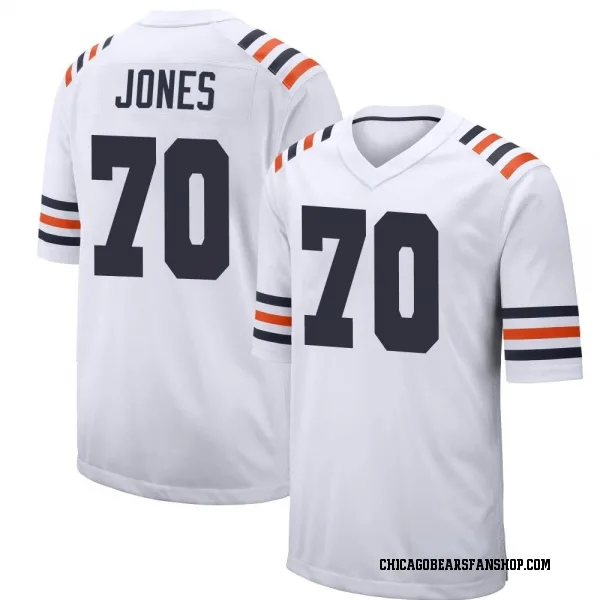 Men's Braxton Jones Chicago Bears Game White Alternate Classic Jersey
