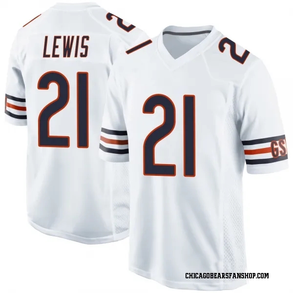 Men's Cam Lewis Chicago Bears Game White Jersey