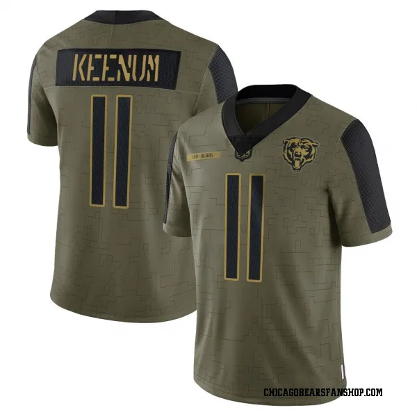 Men's Case Keenum Chicago Bears Limited Olive 2021 Salute To Service Jersey