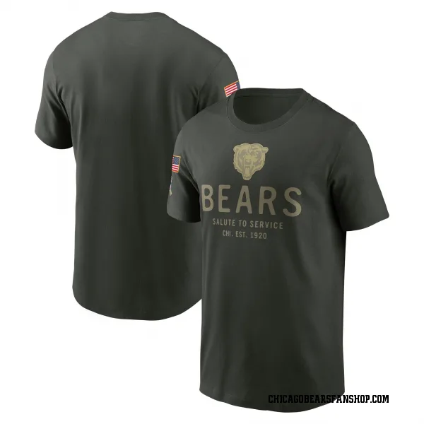 Men's Chicago Bears Green Forest Big & Tall 2025 Salute to Service Sideline Edge T-Shirt