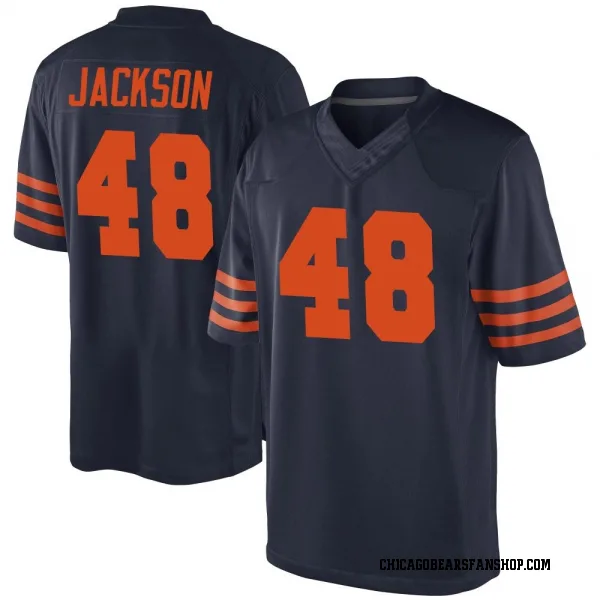 Men's D'Marco Jackson Chicago Bears Game Navy Blue Alternate Jersey