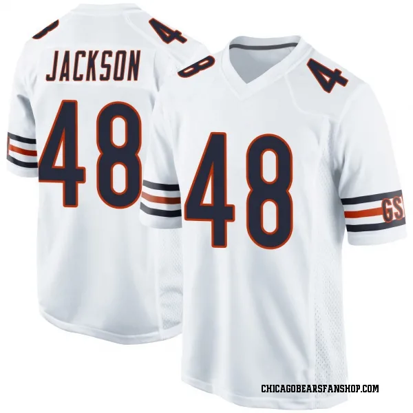Men's D'Marco Jackson Chicago Bears Game White Jersey