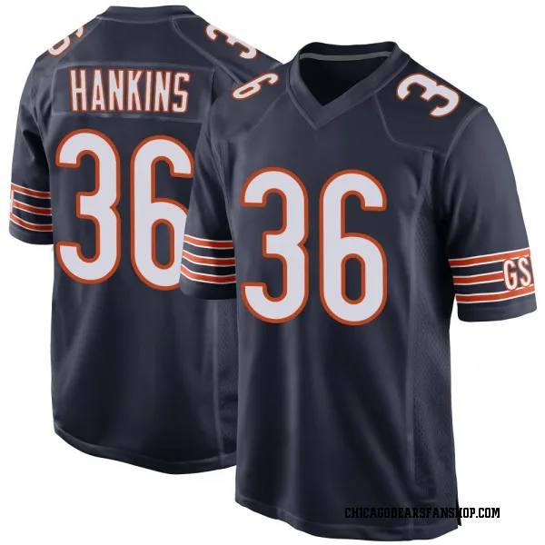 Men's Deion Hankins Chicago Bears Game Navy Team Color Jersey