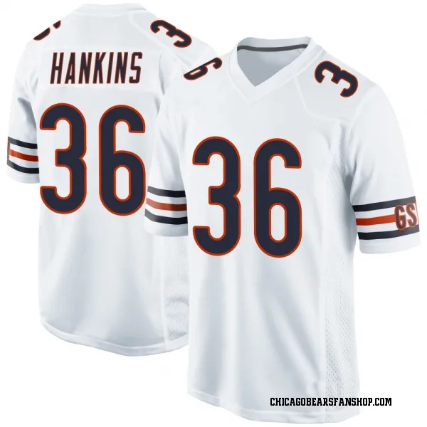 Men's Deion Hankins Chicago Bears Game White Jersey