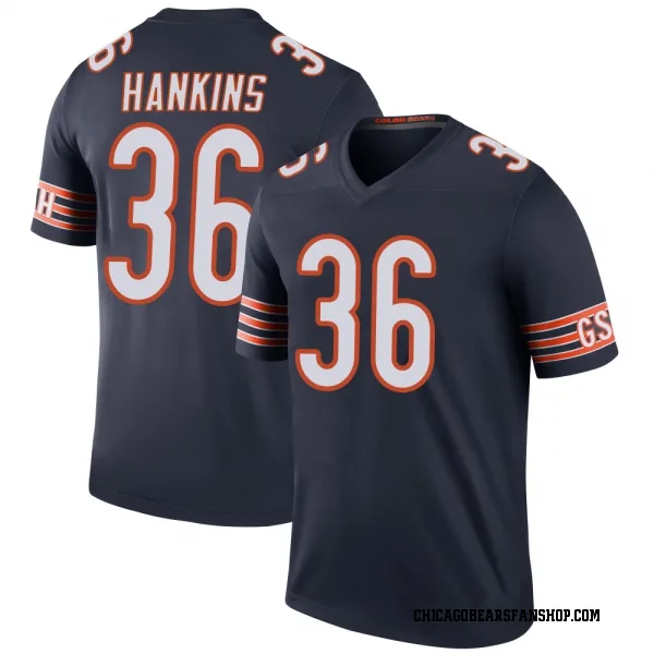 Men's Deion Hankins Chicago Bears Legend Navy Color Rush Jersey