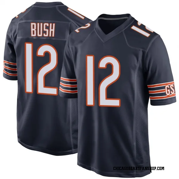 Men's Devin Bush Chicago Bears Game Navy Team Color Jersey