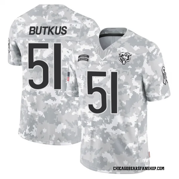 Men's Dick Butkus Chicago Bears Limited Arctic Camo 2024 Salute to Service Jersey