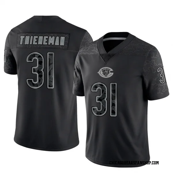 Men's Dillon Thieneman Chicago Bears Limited Black Reflective Jersey