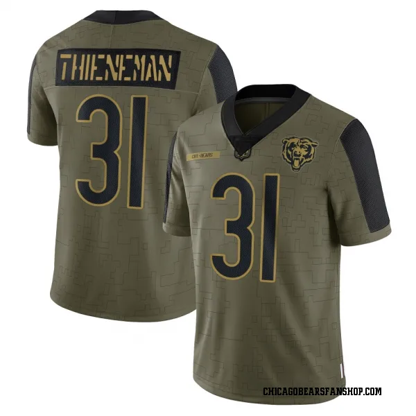 Men's Dillon Thieneman Chicago Bears Limited Olive 2021 Salute To Service Jersey