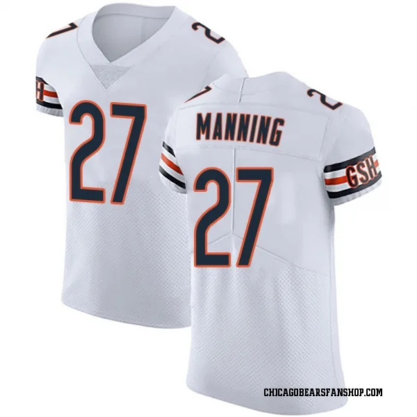 Men's Dontae Manning Chicago Bears Elite White Vapor Untouchable Jersey