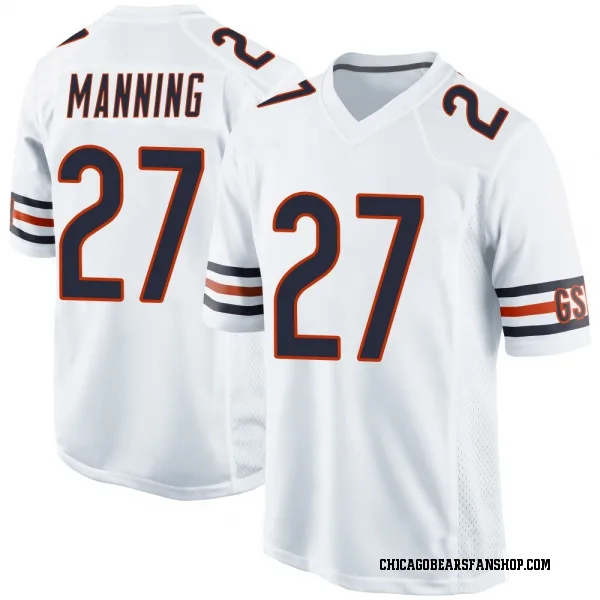 Men's Dontae Manning Chicago Bears Game White Jersey