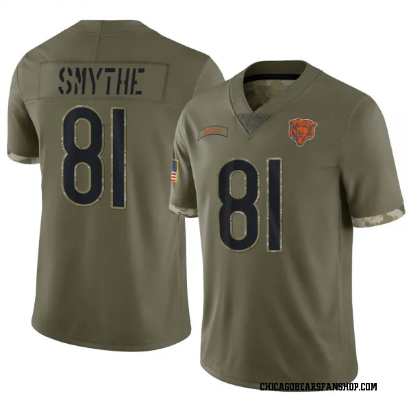 Men's Durham Smythe Chicago Bears Limited Olive 2022 Salute To Service Jersey