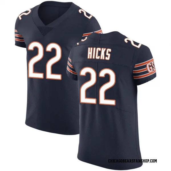 Men's Elijah Hicks Chicago Bears Elite Navy Team Color Vapor Untouchable Jersey