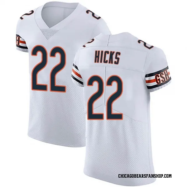 Men's Elijah Hicks Chicago Bears Elite White Vapor Untouchable Jersey