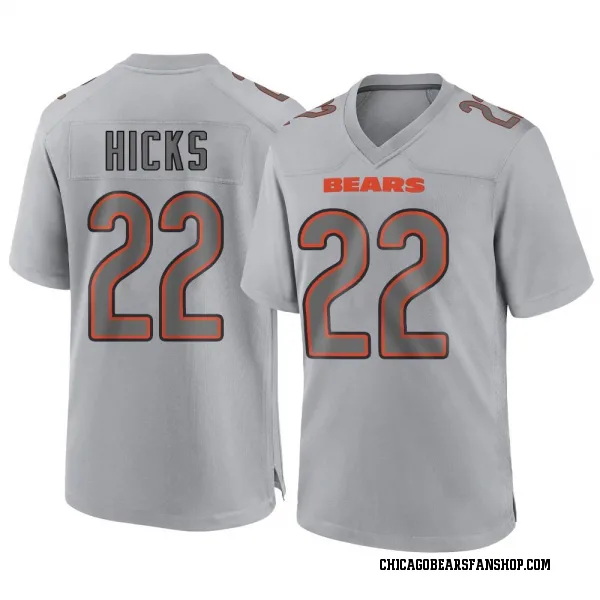 Men's Elijah Hicks Chicago Bears Game Gray Atmosphere Fashion Jersey