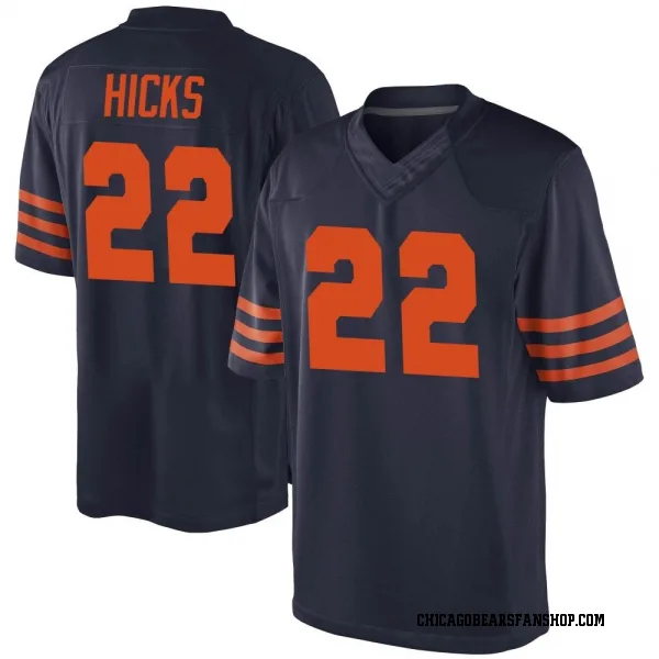 Men's Elijah Hicks Chicago Bears Game Navy Blue Alternate Jersey