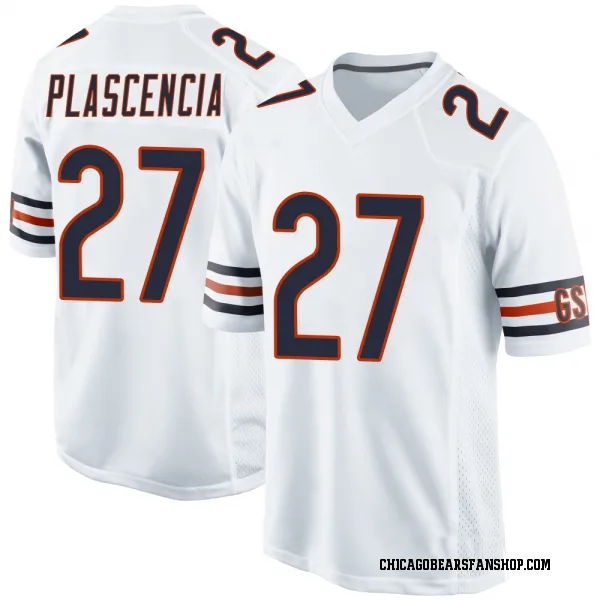 Men's Gabriel Plascencia Chicago Bears Game White Jersey