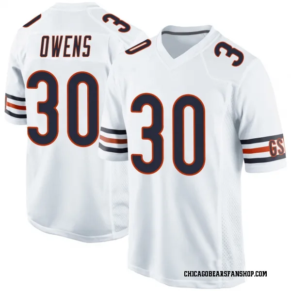 Men's Gervarrius Owens Chicago Bears Game White Jersey