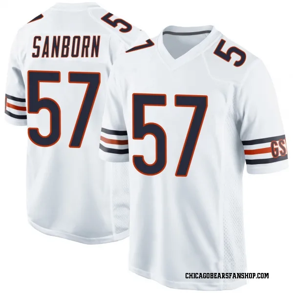 Men's Jack Sanborn Chicago Bears Game White Jersey