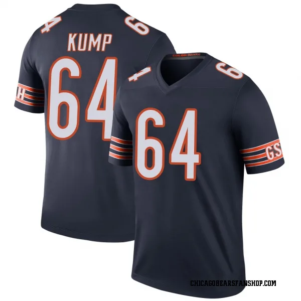 Men's Jaren Kump Chicago Bears Legend Navy Color Rush Jersey