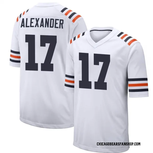 Men's Jon Alexander Chicago Bears Game White Alternate Classic Jersey