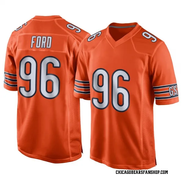 Men's Jonathan Ford Chicago Bears Game Orange Alternate Jersey