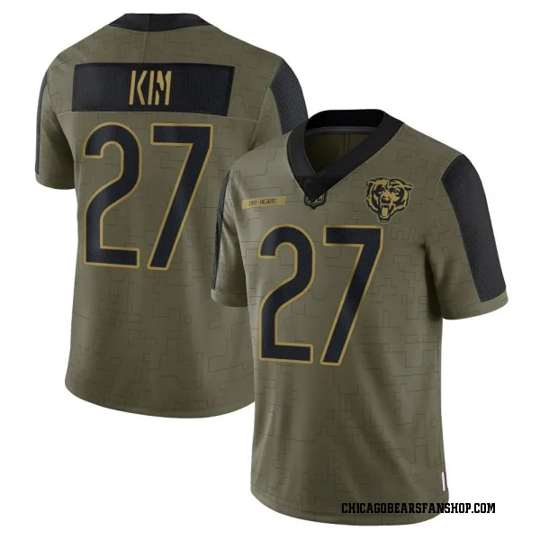 Men's Jonathan Kim Chicago Bears Limited Olive 2021 Salute To Service Jersey