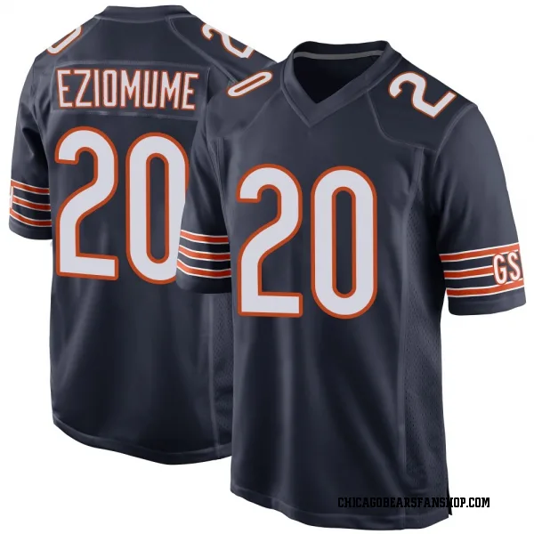 Men's KC Eziomume Chicago Bears Game Navy Team Color Jersey
