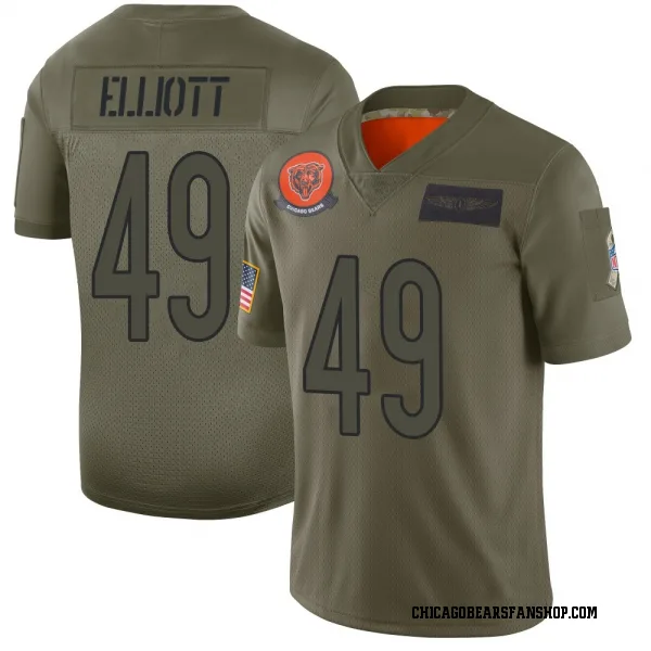 Men's Keyshaun Elliott Chicago Bears Limited Camo 2019 Salute to Service Jersey