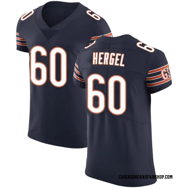 Men's Kyle Hergel Chicago Bears Elite Navy Team Color Vapor Untouchable Jersey