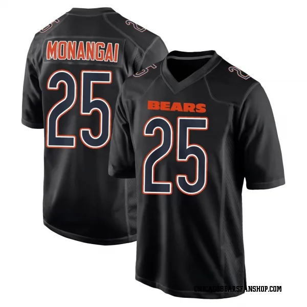 Men's Kyle Monangai Chicago Bears Game Black Carbon Fashion Jersey