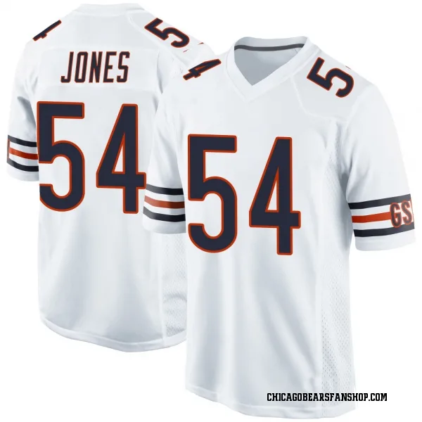 Men's Logan Jones Chicago Bears Game White Jersey
