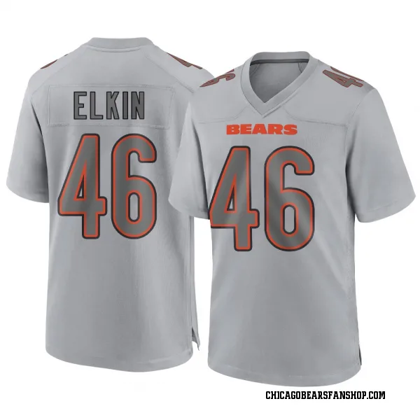 Men's Luke Elkin Chicago Bears Game Gray Atmosphere Fashion Jersey