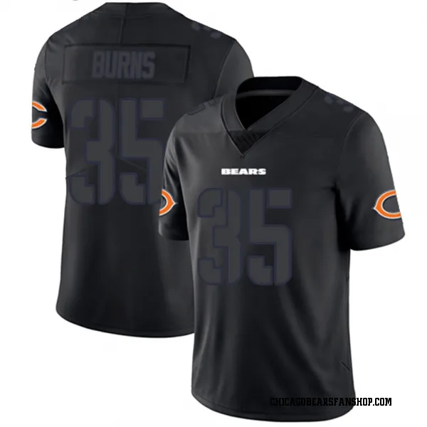 Men's Major Burns Chicago Bears Limited Black Impact Jersey