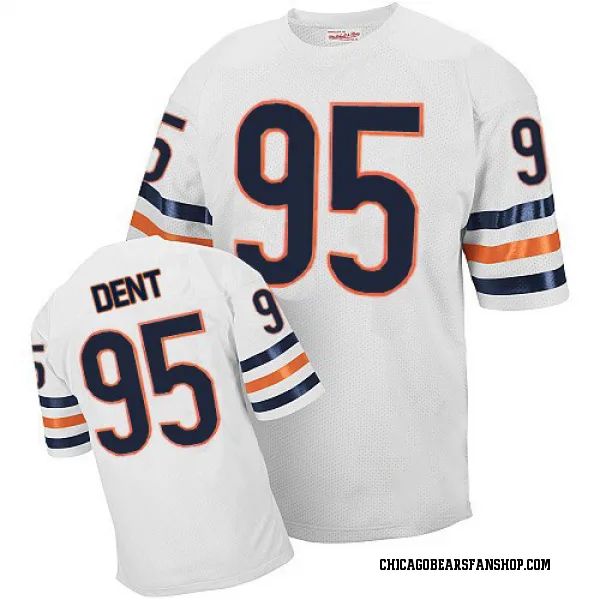 Men's Richard Dent Chicago Bears Authentic White Mitchell And Ness Throwback Jersey