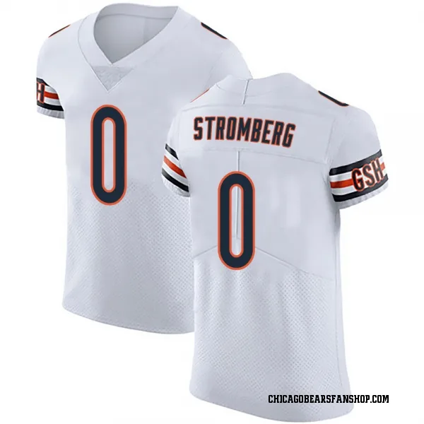 Men's Ricky Stromberg Chicago Bears Elite White Vapor Untouchable Jersey