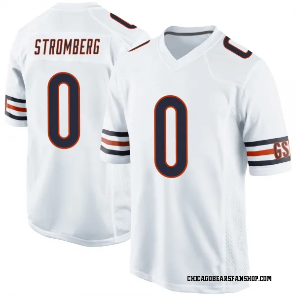 Men's Ricky Stromberg Chicago Bears Game White Jersey
