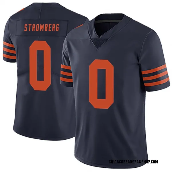 Men's Ricky Stromberg Chicago Bears Limited Navy Blue Alternate Vapor Untouchable Jersey