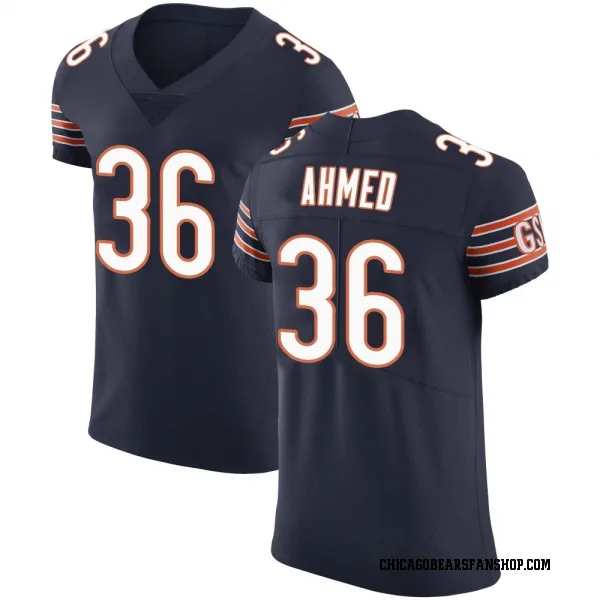 Men's Salvon Ahmed Chicago Bears Elite Navy Team Color Vapor Untouchable Jersey