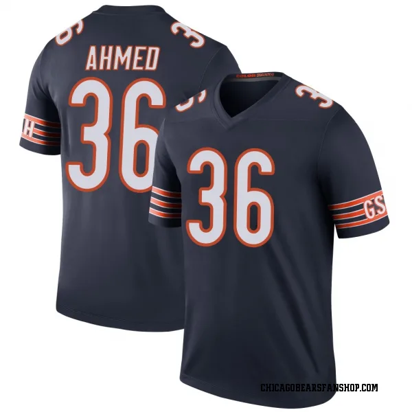 Men's Salvon Ahmed Chicago Bears Legend Navy Color Rush Jersey