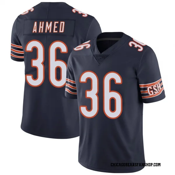 Men's Salvon Ahmed Chicago Bears Limited Navy Team Color Vapor Untouchable Jersey