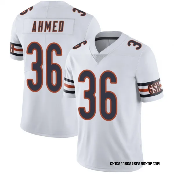Men's Salvon Ahmed Chicago Bears Limited White Vapor Untouchable Jersey