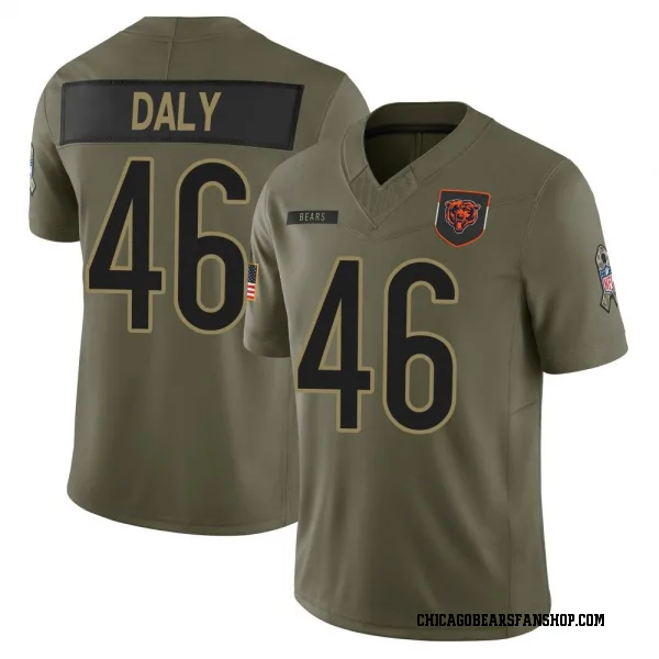 Men's Scott Daly Chicago Bears Limited Olive 2025 Salute to Service Jersey