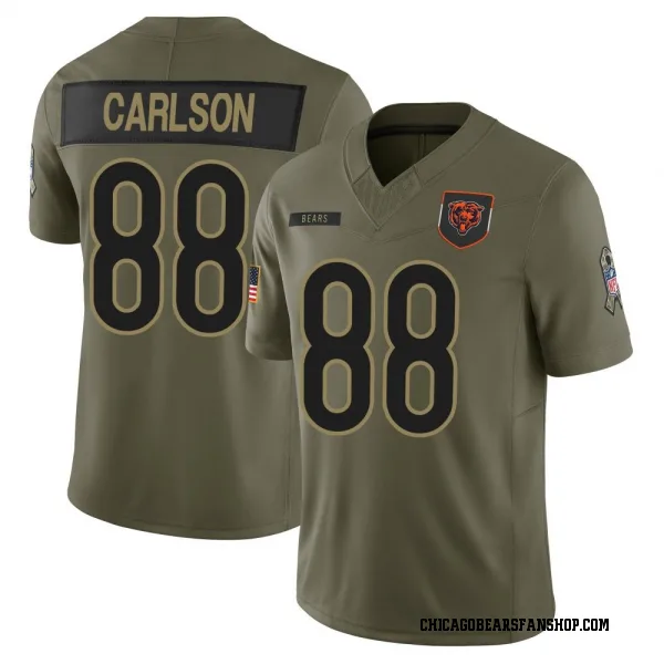 Men's Stephen Carlson Chicago Bears Limited Olive 2025 Salute to Service Jersey