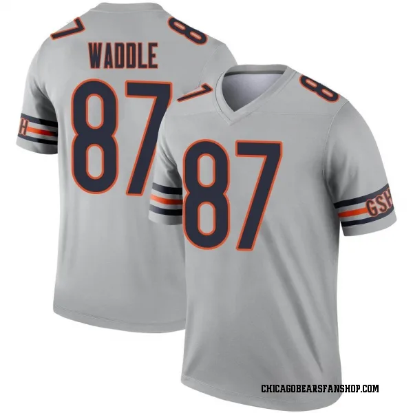 Men's Tom Waddle Chicago Bears Legend Inverted Silver Jersey