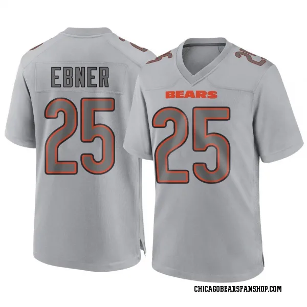 Men's Trestan Ebner Chicago Bears Game Gray Atmosphere Fashion Jersey