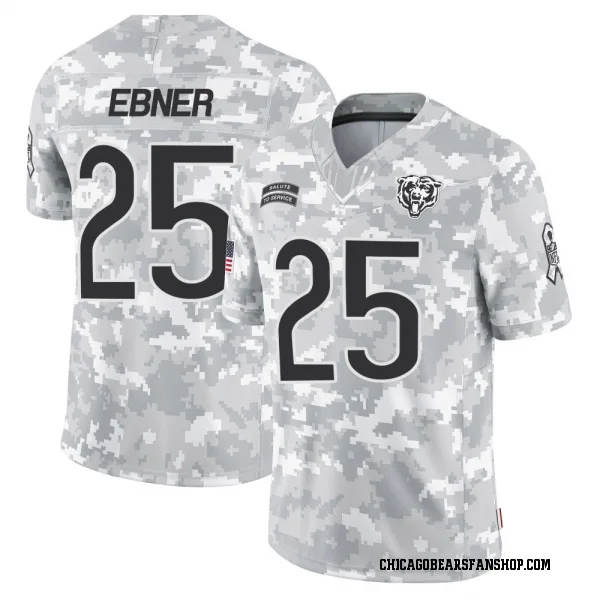 Men's Trestan Ebner Chicago Bears Limited Arctic Camo 2024 Salute to Service Jersey