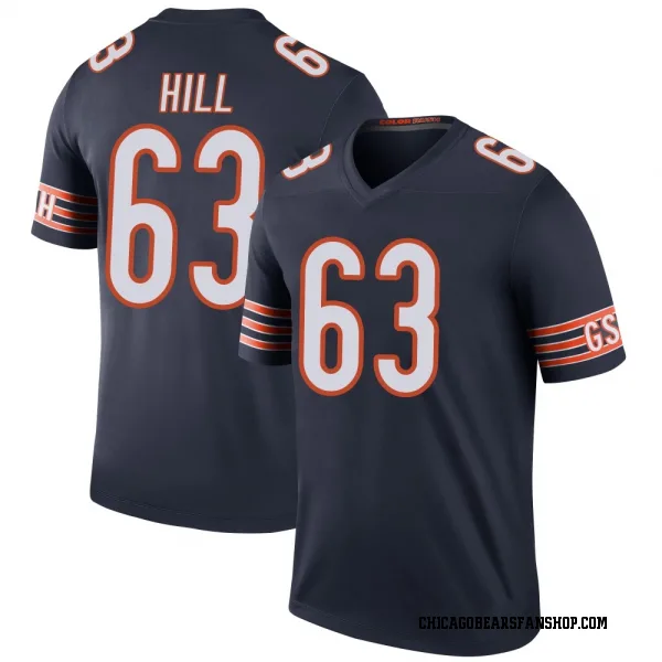Men's Trey Hill Chicago Bears Legend Navy Color Rush Jersey
